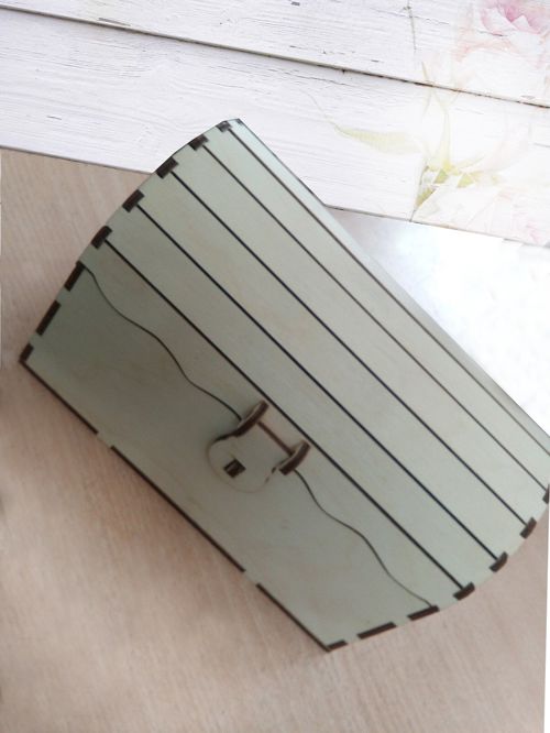 طرح جعبه گنج صندوق میلی متری برای برش لیزری - chest treasure box 4mm for laser cut ve - برای دستگاه CNC چوب و لیزر (سی ان سی)