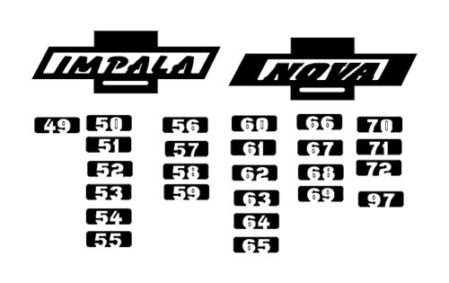 طرح لوگوی شورلت ایمپالا و نووا فایل - chevy logo impala and nova - برای دستگاه CNC چوب و لیزر (سی ان سی)