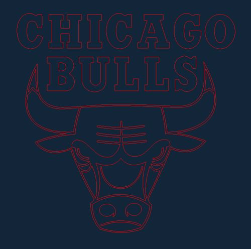 طرح شیکاگو بولز - chicago bulls - برای دستگاه CNC چوب و لیزر (سی ان سی)