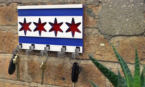 طرح پرچم شیکاگو برای خانه‌دارها با فرمت برش لیزری و - chicago flag housekeeper drawing format for laser cut ve - برای دستگاه CNC چوب و لیزر (سی ان سی)