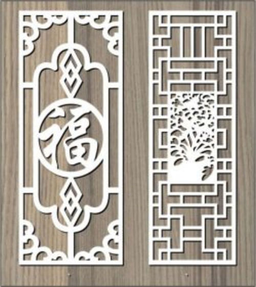 طرح الگوی باستانی چینی برای برش لیزر cnc - chinese ancient pattern for laser cut cnc - برای دستگاه CNC چوب و لیزر (سی ان سی)