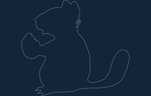 طرح چیپس موش قرمز - chipmunk sketch - برای دستگاه CNC چوب و لیزر (سی ان سی)