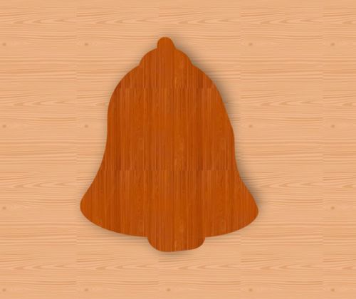 طرح زنگوله برش خورده چوبی شکل برش لیزری - christmas bell wood cutout shape laser cut ve - برای دستگاه CNC چوب و لیزر (سی ان سی)