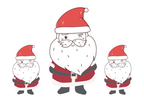 طرح بابا نوئل ناز کریسمس لیزری - christmas cute santa claus laser cut ve - برای دستگاه CNC چوب و لیزر (سی ان سی)