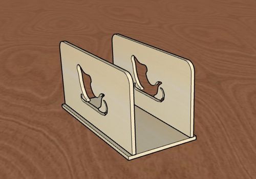 طرح تزئینات کریسمس سورتمه چوبی جادستمال دستمال لیزری - christmas decorations sleigh wood napkin holder laser cut - برای دستگاه CNC چوب و لیزر (سی ان سی)
