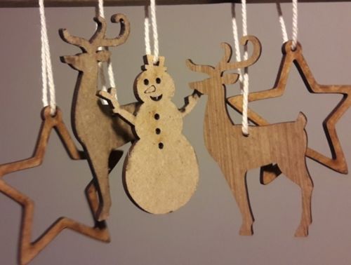 طرح تزئینات آویز کریسمس لیزری - christmas hanging decorations laser cut ve - برای دستگاه CNC چوب و لیزر (سی ان سی)