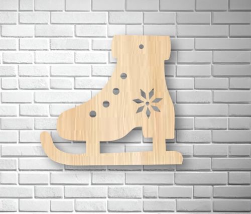 طرح کفش اسکیت یخ کریسمس آویزان تزئینات برش لیزری - christmas ice skates shoes hanging ornament laser cut ve - برای دستگاه CNC چوب و لیزر (سی ان سی)