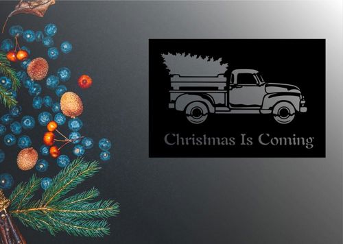 طرح کریسمس در راه است لیزری - christmas is coming laser cut ve - برای دستگاه CNC چوب و لیزر (سی ان سی)
