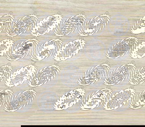 طرح تزئینات کریسمس اسباب‌بازی‌های درخت کریسمس برش لیزری - christmas ornaments christmas tree toys laser cut ve - برای دستگاه CNC چوب و لیزر (سی ان سی)