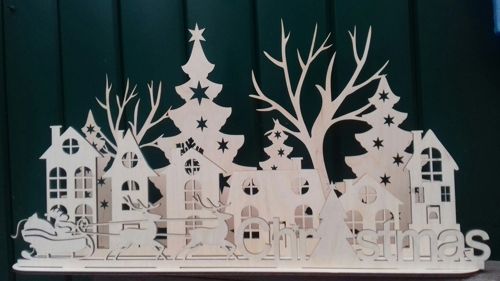 طرح کریسمس بابانوئل گوزن برش لیزری - christmas santa deer laser cut ve - برای دستگاه CNC چوب و لیزر (سی ان سی)