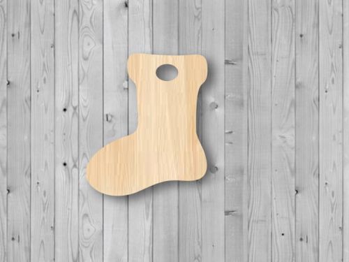 طرح جوراب کمربند چوبی برش شکل ناتمام برش لیزری - christmas stocking wood cutout shape unfinished laser cut ve - برای دستگاه CNC چوب و لیزر (سی ان سی)