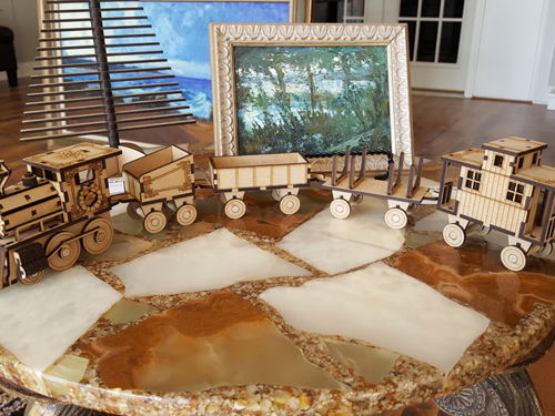 طرح پروژه قطار کریسمس - christmas train project - برای دستگاه CNC چوب و لیزر (سی ان سی)