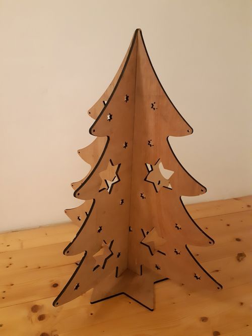 طرح درخت کریسمس میلی‌متری - christmas tree 3mm - برای دستگاه CNC چوب و لیزر (سی ان سی)