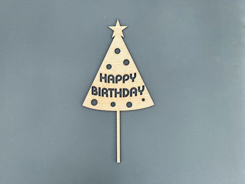 طرح تزیین کیک درخت کریسمس با برش لیزری - christmas tree cake topper laser cut - برای دستگاه CNC چوب و لیزر (سی ان سی)