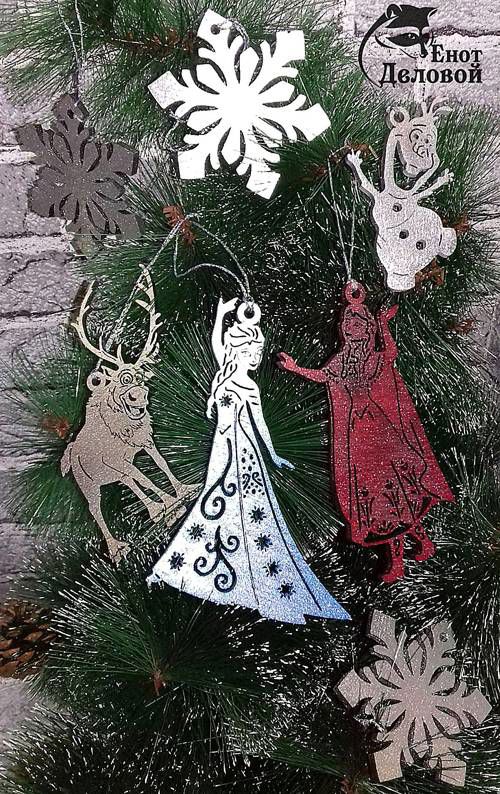 طرح قالب‌های تزئینات درخت کریسمس برش لیزری - christmas tree decorations templates laser cut ve - برای دستگاه CNC چوب و لیزر (سی ان سی)