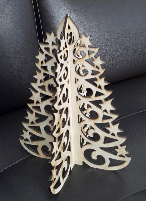 طرح طراحی درخت کریسمس - christmas tree design - برای دستگاه CNC چوب و لیزر (سی ان سی)
