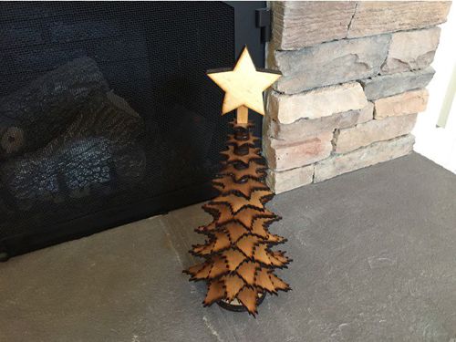 طرح قالب درخت کریسمس لیزری - christmas tree template laser cut ve - برای دستگاه CNC چوب و لیزر (سی ان سی)