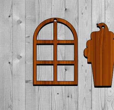 طرح تزیین پنجره کریسمس برش لیزری - christmas window ornament laser cut ve - برای دستگاه CNC چوب و لیزر (سی ان سی)