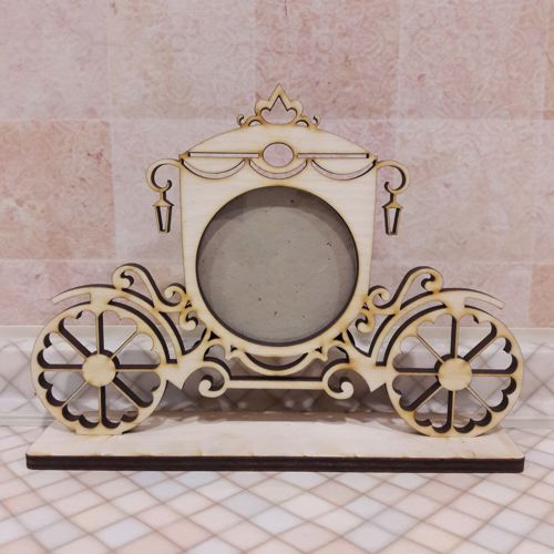 طرح قاب عکس سیندرلا لیزری - cinderella picture frame for laser cut ve - برای دستگاه CNC چوب و لیزر (سی ان سی)