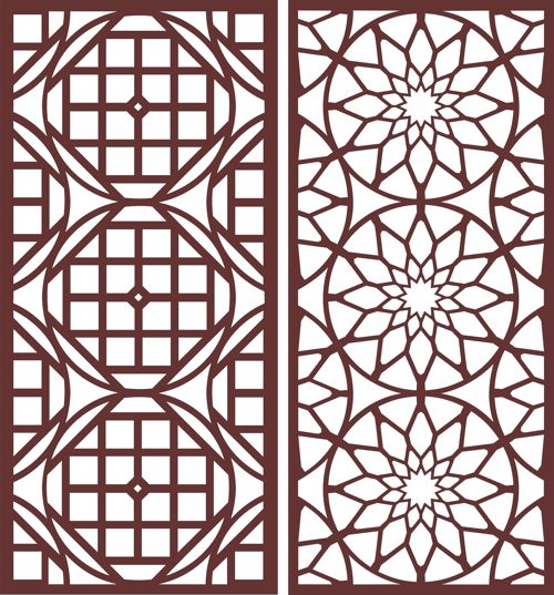 طرح مجموعه صفحه حباب دایره ای برای برش لیزری - circular baffle screen set for laser cutting - برای دستگاه CNC چوب و لیزر (سی ان سی)