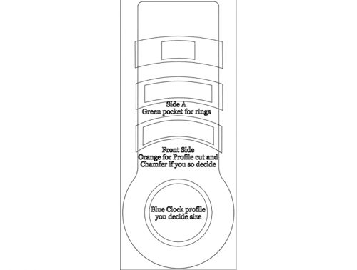 طرح تقویم ساعت دایره ای مرکز - circular calender clock center - برای دستگاه CNC چوب و لیزر (سی ان سی)