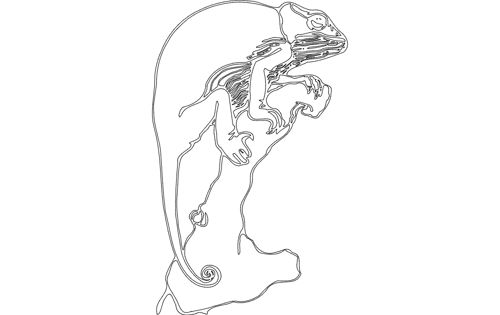 طرح بالا رفتن مارمولک - climbing lizard - برای دستگاه CNC چوب و لیزر (سی ان سی)