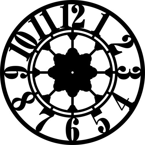 طرح قالب صفحه ساعت برای برش لیزری - clock face template for laser cut ve - برای دستگاه CNC چوب و لیزر (سی ان سی)