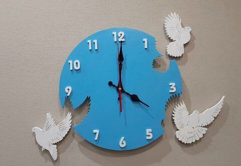 طرح کبوترهای ساعتی برای برش لیزری - clock pigeons for laser cut - برای دستگاه CNC چوب و لیزر (سی ان سی)