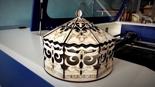 طرح برش لیزر cnc جعبه گرد - cnc laser cut design round box ve - برای دستگاه CNC چوب و لیزر (سی ان سی)