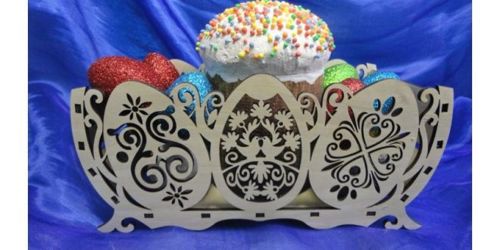 طرح سبد عید پاک برش لیزری cnc - cnc laser cut easter basket - برای دستگاه CNC چوب و لیزر (سی ان سی)