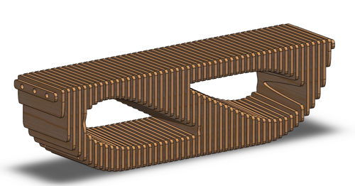 طرح cnc-laser-cut-parametric-bench-design