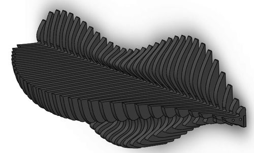 طرح قفسه دیواری پارامتری با برش لیزری cnc و پایه - cnc laser cut parametric wall shelf stand - برای دستگاه CNC چوب و لیزر (سی ان سی)