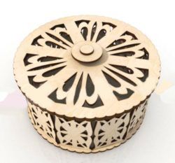 طرح برش لیزری cnc جعبه گرد کوچک - cnc laser cut small round box - برای دستگاه CNC چوب و لیزر (سی ان سی)