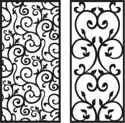 طرح برش لیزری cnc مارپیچ درخت گیاهی الگو - cnc laser cut spiral vines pattern ve - برای دستگاه CNC چوب و لیزر (سی ان سی)