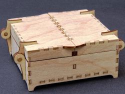 طرح برش لیزر cnc چوبی جعبه برش - cnc laser cut wooden boxcut ve - برای دستگاه CNC چوب و لیزر (سی ان سی)