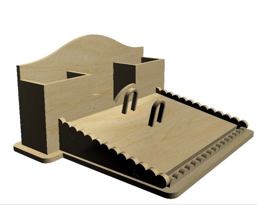 طرح میز چوبی برش لیزر cnc - cnc laser cut wooden desk organizer - برای دستگاه CNC چوب و لیزر (سی ان سی)
