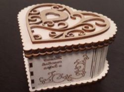 طرح جعبه قلب چوبی برش لیزری cnc - cnc laser cut wooden heart box ve - برای دستگاه CNC چوب و لیزر (سی ان سی)