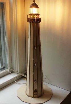 طرح چراغ‌های فانوس دریایی چوبی برش لیزری cnc - cnc laser cut wooden lighthouse lights ve - برای دستگاه CNC چوب و لیزر (سی ان سی)