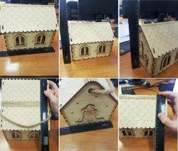 طرح خانه‌های چوبی موش با برش لیزری cnc - cnc laser cut wooden mouse houses ve - برای دستگاه CNC چوب و لیزر (سی ان سی)