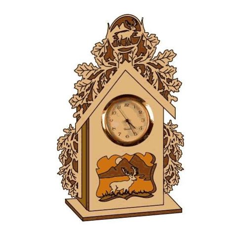 طرح پروژه سی ان سی برش لیزر چوب طراحی ساعت سه بعدی - cnc laser cut wood project 3d clock design - برای دستگاه CNC چوب و لیزر (سی ان سی)