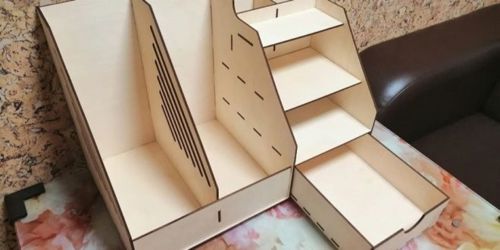 طرح کاغذ دفتر سازمان دهانه cnc برای برش لیزر - cnc organizer office paper for laser cutting - برای دستگاه CNC چوب و لیزر (سی ان سی)