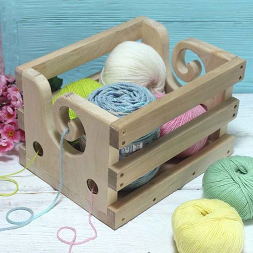 طرح جعبه نخ چوبی روتر cnc پایه نگهدارنده نخ - cnc router wooden yarn box stand storage box yarn holder ve - برای دستگاه CNC چوب و لیزر (سی ان سی)