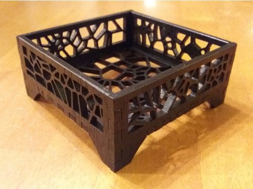 طرح نگهدارنده زیرلیوانی لیزری - coaster holder laser cut - برای دستگاه CNC چوب و لیزر (سی ان سی)