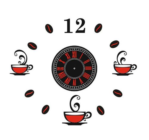 طرح قالب ساعت قهوه برای برش لیزری - coffee clock template for laser cut ve - برای دستگاه CNC چوب و لیزر (سی ان سی)