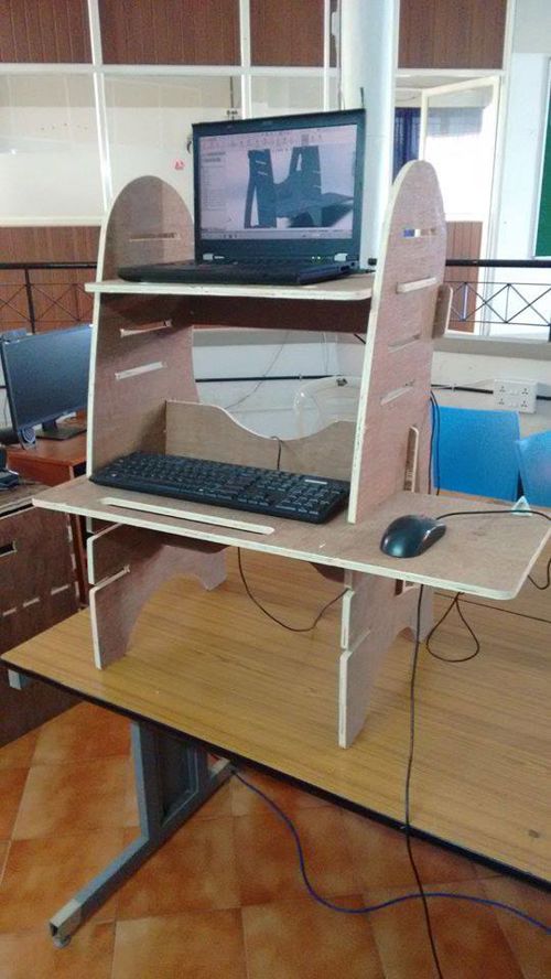 طرح میز کامپیوتر - computer table - برای دستگاه CNC چوب و لیزر (سی ان سی)