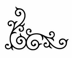 طرح گوشه طراحی 0 - corner design 01 - برای دستگاه CNC چوب و لیزر (سی ان سی)