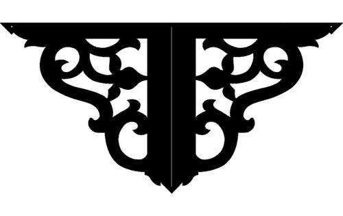 طرح براکت گوشه قفسه - corner shelf bracket 10 - برای دستگاه CNC چوب و لیزر (سی ان سی)