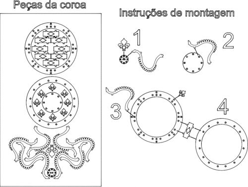 طرح وکتور آماده برش پازل 3 بعدی تاج برای دستگاه CNC چوب و لیزر ( سی ان سی )