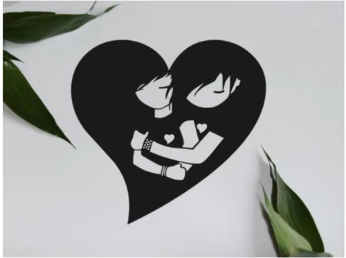 طرح couple-wall-art-heart-wall-decor-ve
