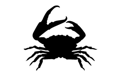 طرح خرچنگ سیلوئت - crab silhouette - برای دستگاه CNC چوب و لیزر (سی ان سی)